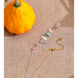 Stainless Steel Resin Chip Necklace - 2 Colours