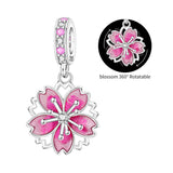 925 Sterling Silver Flower/Leaf Themed Hanging Charm - 25 Options