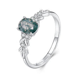 925 Sterling Silver Agate Ring