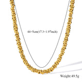 Stainless Steel Metal 2-Colour Necklace/Bracelet/Set - 2 Designs