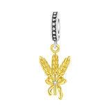 925 Sterling Silver Flower/Leaf Themed Hanging Charm - 25 Options
