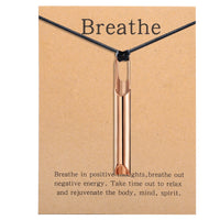 Stainless Steel  Breathing Anxiety Necklace- 2 Options - 5 Colours