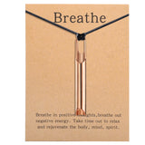 Stainless Steel  Breathing Anxiety Necklace- 2 Options - 5 Colours