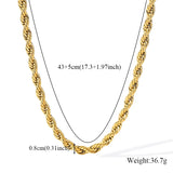 Stainless Steel Asymmetric Gold Colour Necklace - 9 Options