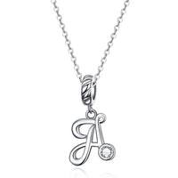 925 Sterling Silver Letter/Initial Necklace - 26 Options