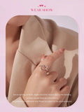 925 Sterling Silver Simple Heart Open Ring