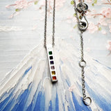 925 Sterling Silver Rainbow CZ Necklace - 2 Options