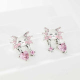 925 Sterling Silver Cute Axolotl Earrings