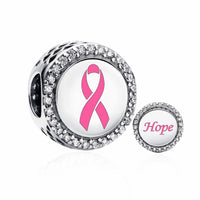 925 Sterling Silver Pink Ribbon/Hope Charm - 5 Options