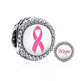 925 Sterling Silver Pink Ribbon/Hope Charm - 5 Options