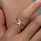 Stainless Steel Sea Themed Open Ring - 6 Options