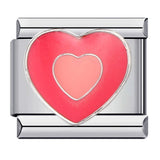 Bright Heart/Star Stainless Steel Italian Charm - 11 Options