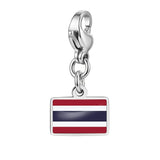 Stainless Steel 10mm Country Flag Charms - 24 Options