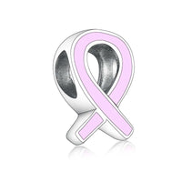 925 Sterling Silver Pink Ribbon/Hope Charm - 5 Options