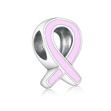 925 Sterling Silver Pink Ribbon/Hope Charm - 5 Options