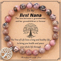 Family Tree Of Life Natural Stone Bracelet - 6 Options