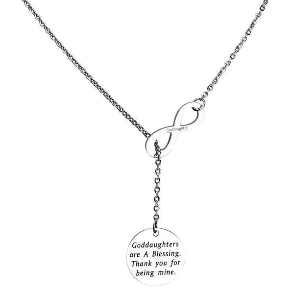 Stainless Steel Goddaughter Infinity Necklace