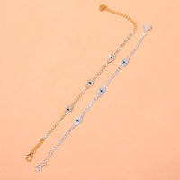 Rhinestone Blue Evil Eye Ankle Bracelet - 4 Options