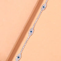 Rhinestone Blue Evil Eye Ankle Bracelet - 4 Options