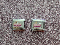 Stainless Steel Birthday Cake Italian Charm