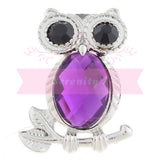 Fashion Large Faceted Owl Snap Charm - 2 Colours