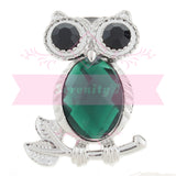 Fashion Large Faceted Owl Snap Charm - 2 Colours