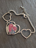 Fashion Triple Heart Snap Bracelet - 2 Colours