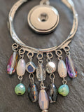 Fashion Silver Plated Beaded Round Snap Necklace