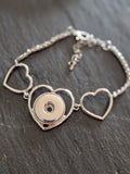Fashion Triple Heart Snap Bracelet - 2 Colours