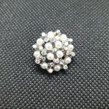 Crystal and imitation pearl Cluster Snap Charm - 3 colours