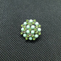 Crystal and imitation pearl Cluster Snap Charm - 3 colours