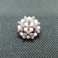 Crystal and imitation pearl Cluster Snap Charm - 3 colours