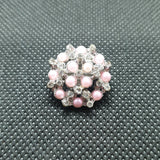 Crystal and imitation pearl Cluster Snap Charm - 3 colours