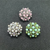 Crystal and imitation pearl Cluster Snap Charm - 3 colours