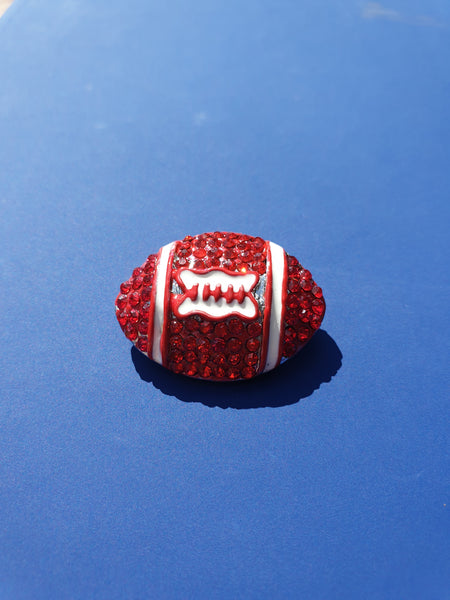 Red American Football Snap Charm