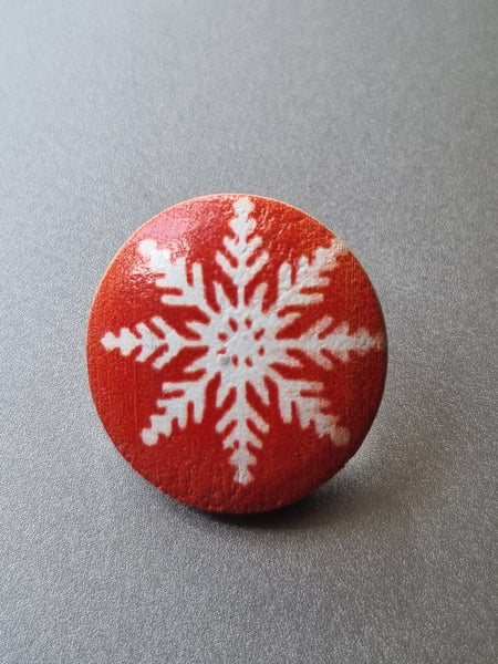 Christmas Patterned Matte Small Snap Charm - 3 Designs