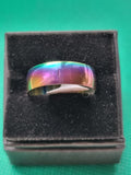 Stainless Steel Rainbow Smooth Band Ring  - Size V