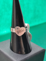 Stainless Steel Love Heart Ring  - Size P