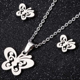 Stainless Steel Necklace/Earring Set - 20 Options