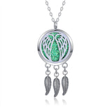 Stainless Steel Dreamcatcher Aromatherapy Necklace - 21 Options