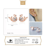 925 Sterling Silver Animal CZ Stud Earrings - 13 Options