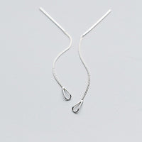 925 Sterling Silver 6.3cm Long Tassel Chain Earrings