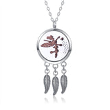 Stainless Steel Dreamcatcher Aromatherapy Necklace - 21 Options