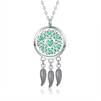 Stainless Steel Dreamcatcher Aromatherapy Necklace - 21 Options