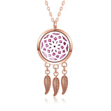 Stainless Steel Dreamcatcher Aromatherapy Necklace - 21 Options