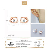 925 Sterling Silver Animal CZ Stud Earrings - 13 Options