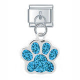 Glittery Paw Italian Charm - 9 Colours