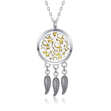 Stainless Steel Dreamcatcher Aromatherapy Necklace - 21 Options