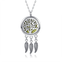 Stainless Steel Dreamcatcher Aromatherapy Necklace - 21 Options