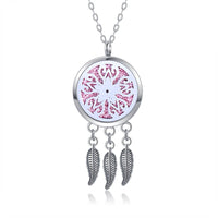 Stainless Steel Dreamcatcher Aromatherapy Necklace - 21 Options